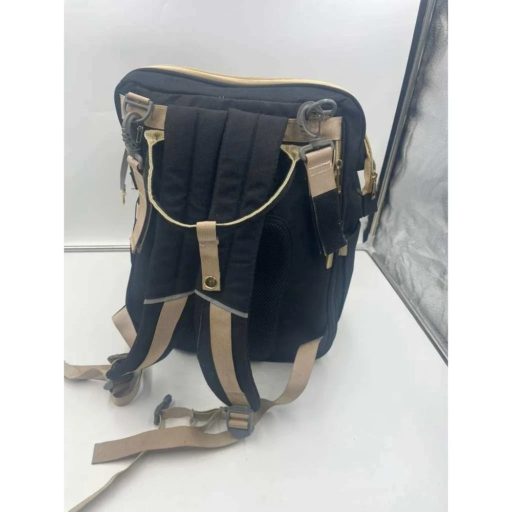 Diaper Bag Backpack with Expandable Bassinet USB Port‎ Black Gray Travel Bag
